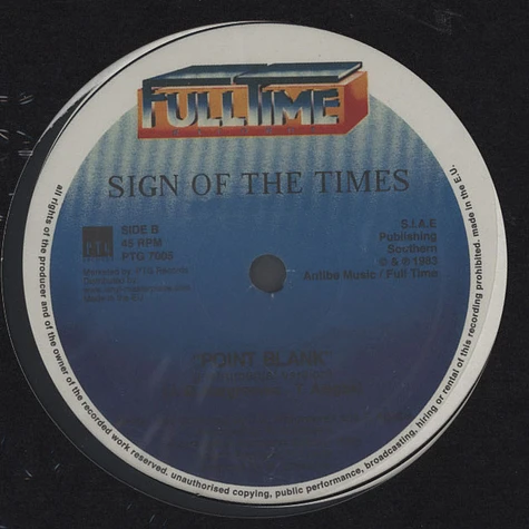 Sign Of The Times - Point Blank