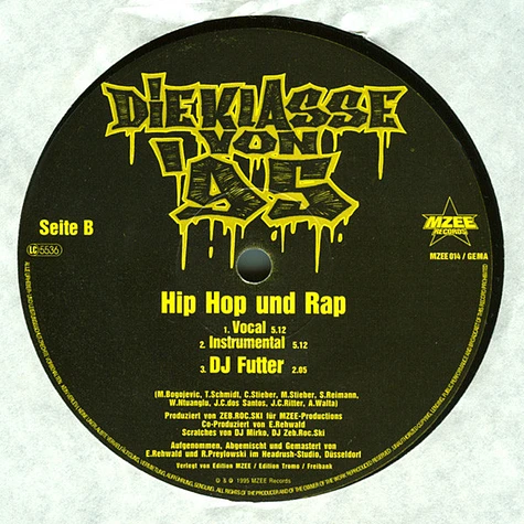 Die Klasse Von '95 - Die Krasse Klasse / Hip Hop Und Rap