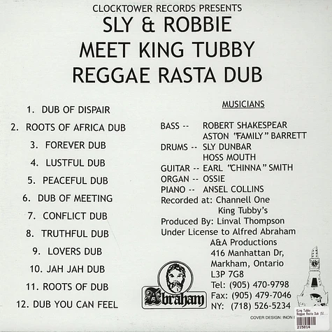 King Tubby - Reggae Rasta Dub (Sly & Robbie Meet King Tubby)