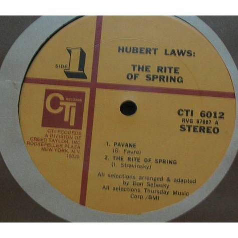Hubert Laws - The Rite Of Spring