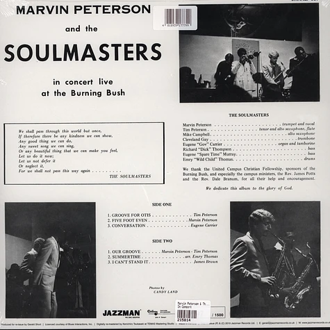 Marvin Peterson & The Soulmasters - In Concert