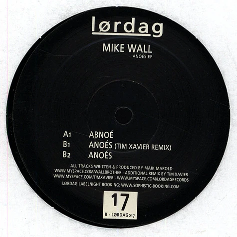 Mike Wall - Anoés EP