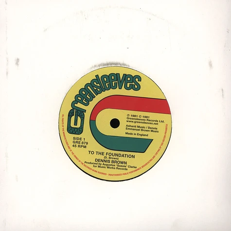 Gregory Isaacs / Dennis Brown - Rumours / To The Foundation
