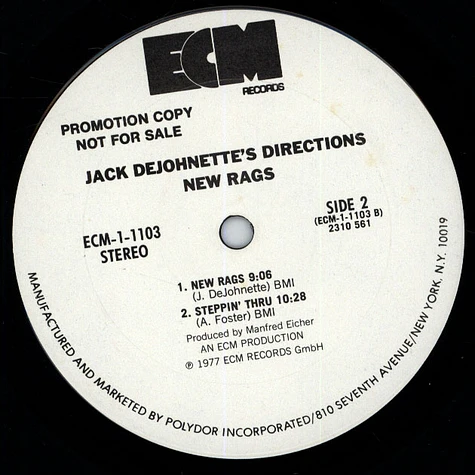 Jack DeJohnette's Directions - New Rags