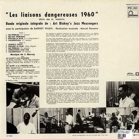 Art Blakey & The Jazz Messengers Avec Barney Wilen - Les Liaisons Dangereuses 1960 (Bande Originale Intégrale)