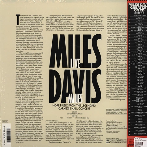 Miles Davis - Live Miles: More Muisc From The Legendary Carnegie Hall Concert