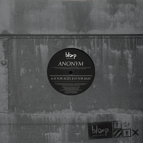 Anonym - A Is For Acid B Is For Bass