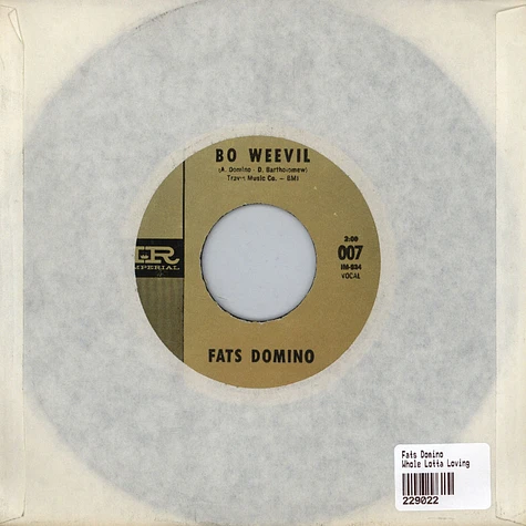 Fats Domino - Bo Weevil / Whole Lotta Loving