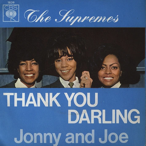 The Supremes - Thank You Darling / Jonny And Joe (Jonny Und Joe)