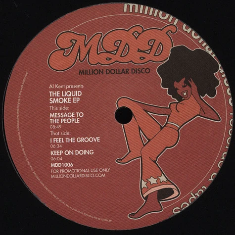 Al Kent Presents Million Dollar Disco - The Liquid Smoke EP