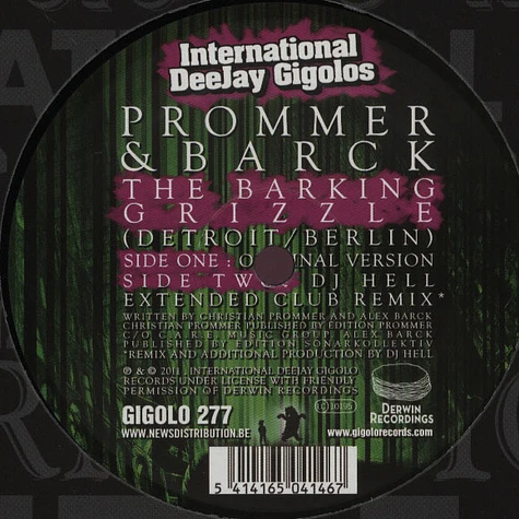 Prommer & Barck - The Barking Grizzle (Detroit - Berlin)