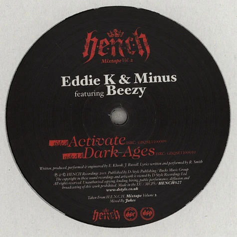 Eddie K & Minus - Activate Feat. Beezy