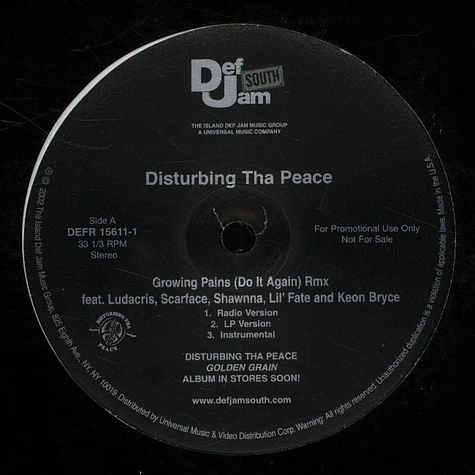 Disturbing Tha Peace - Growing Pains (Do It Again) (Remix) / Break Sumthin'
