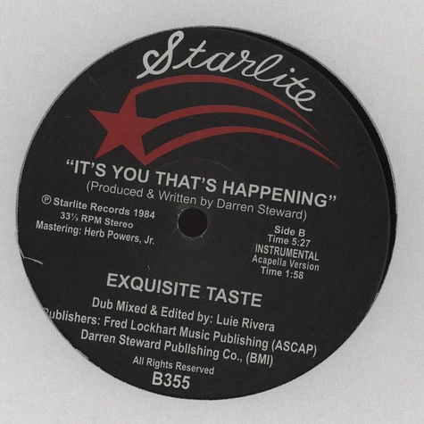 Exquisite Taste - It's You That's Happening