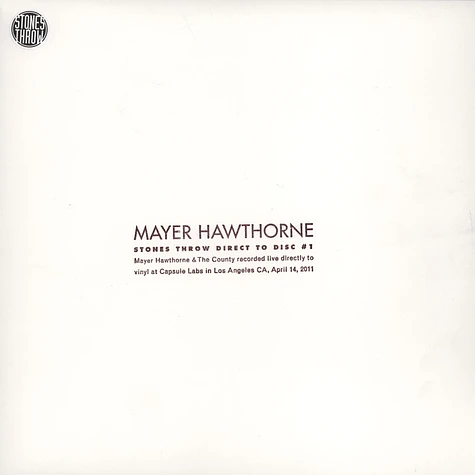 Mayer Hawthorne - Mayer Hawthorne & The County Direct To Disc