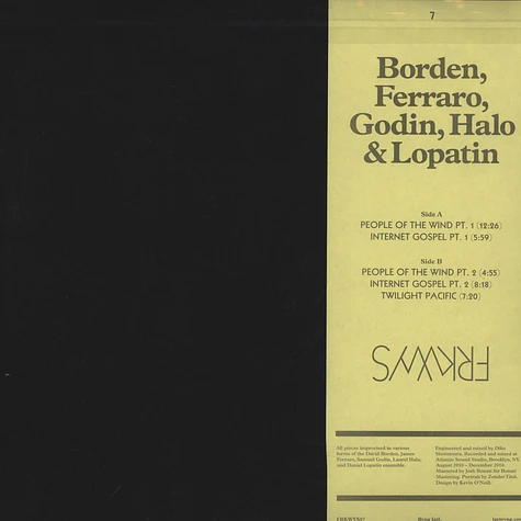 David Borden, James Ferraro, Samuel Godin, Laurel Halo & Daniel Lopatin - Frkwys Volume 7