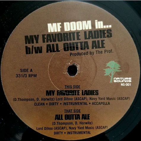 MF DOOM - My Favorite Ladies / All Outta Ale