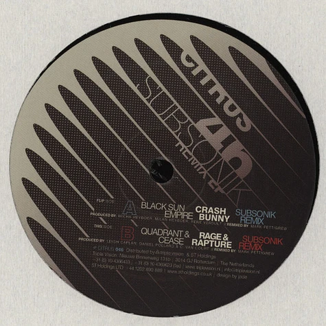 Black Sun Empire / Quadrant & Cease - Subsonik Remix EP