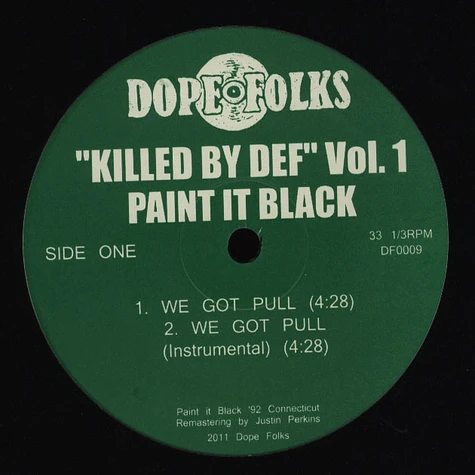 Paint It Black / The Servants - Killed By Def Volume 1