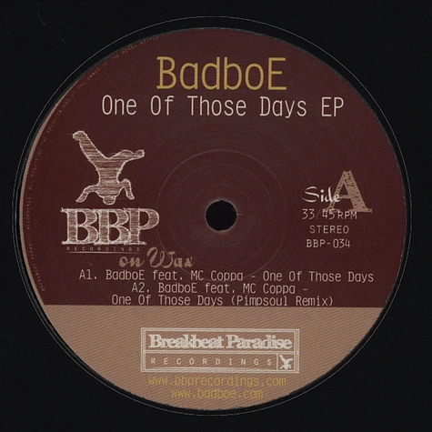 Badboe - One Of Those Days EP