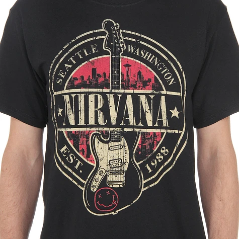 Nirvana - Est. 1988 Guitar Stamp T-Shirt
