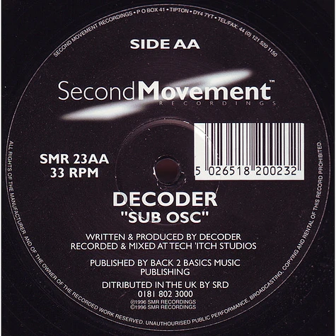 Decoder - Elements / Sub Osc