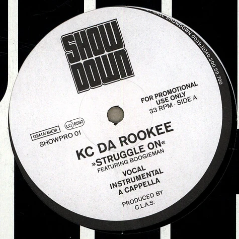 KC Da Rookee - Struggle On / What Da Blood