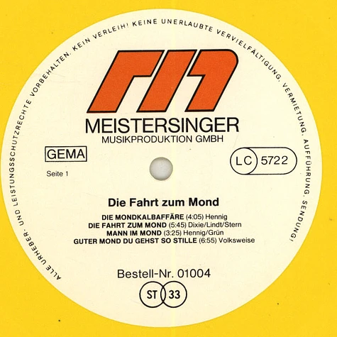 Meistersinger & Ihre Kinder - Die Fahrt Zum Mond