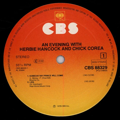Herbie Hancock & Chick Corea - An Evening With Chick Corea And Herbie Hancock