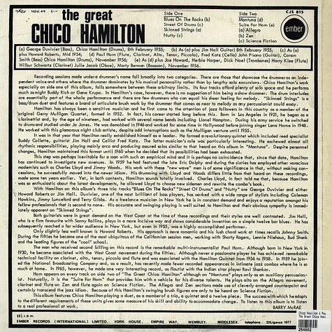 Chico Hamilton & Paul Horn - The Great Chico Hamilton