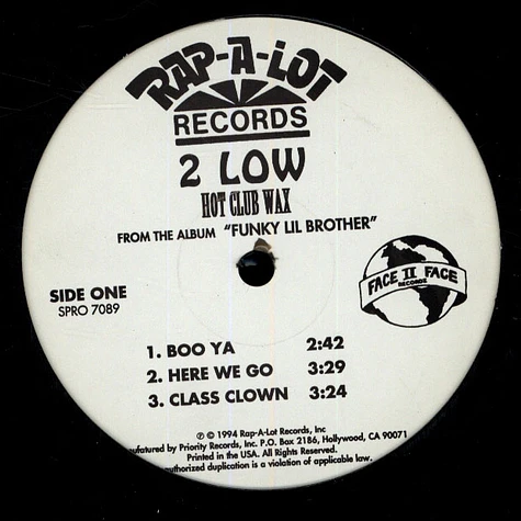 2 Low - Funky Little Brother / Album Sampler
