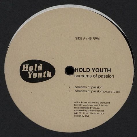 Hold Youth - Screams Of Passion Douze LTD Edit