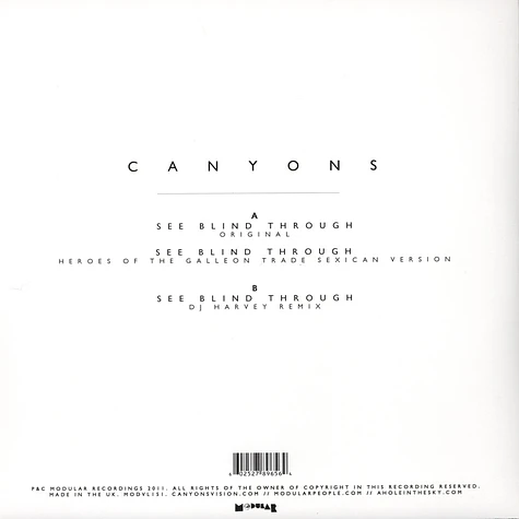 Canyons - See Blind Through