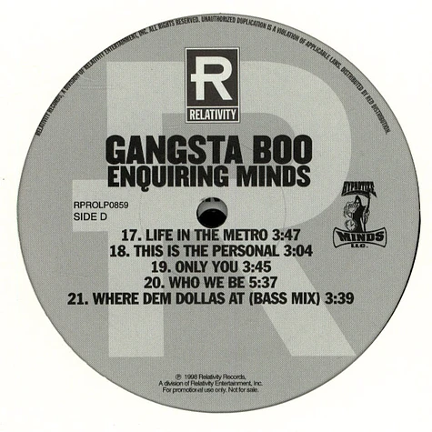 Gangsta Boo - Enquiring Minds