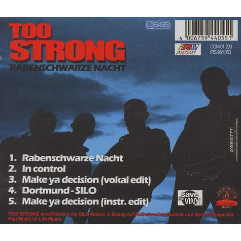 Too Strong - Rabenschwarze Nacht