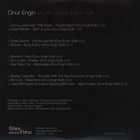Onur Engin - Music Under New York Colored Edition