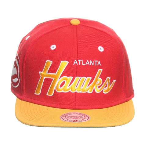 Mitchell & Ness - Atlanta Hawks NBA 2 Tone Script Snapback Cap