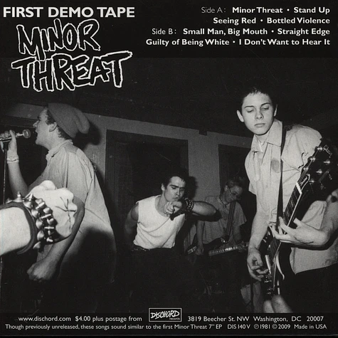 Minor Threat - First Demo Tape