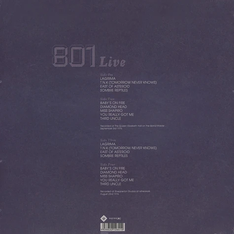 Phil Manzanera - 801 Live