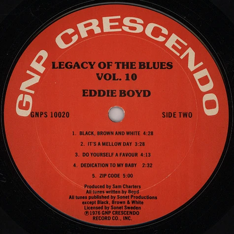 Eddie Boyd - Legacy Of The Blues Vol. 10