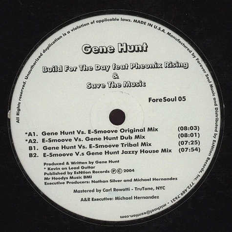 Gene Hunt Vs. E-Smoove - EP