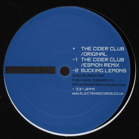 Transparent Sound - The Cider Club EP