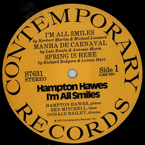 Hampton Hawes - I'm All Smiles