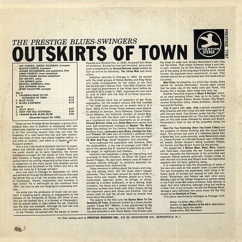 The Prestige Blues Swingers - Outskirts of Town