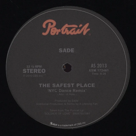 Sade - The Safest Place (NYC Dance Remix)