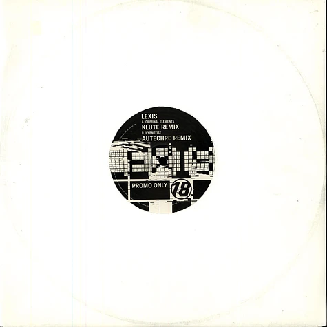 Lexis - Criminal Elements (Klute Remix) / Hypnotise (Autechre Remix)