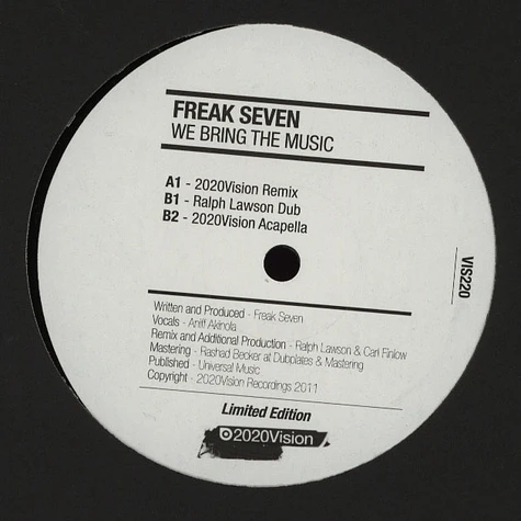 Freak Seven - We Bring The Music (2020 Vision remixes)