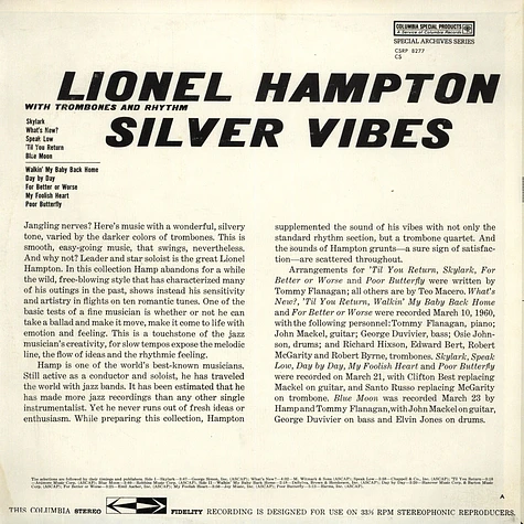 Lionel Hampton - Silver Vibes With Trombones And Rhythm