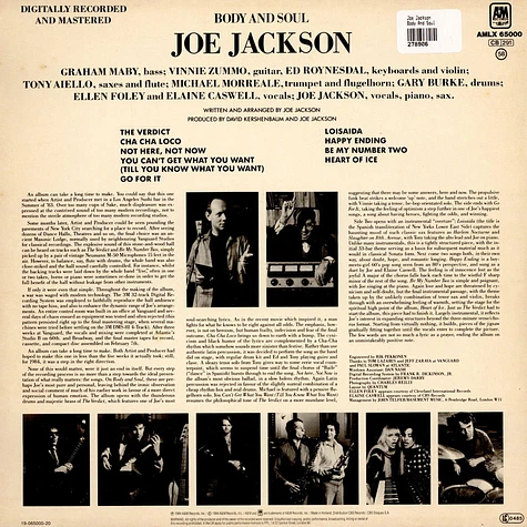 Joe Jackson - Body And Soul