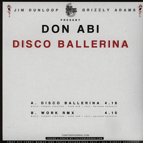 Jim Dunloop and Grizzly Adams present Don Abi - Disco Ballerina